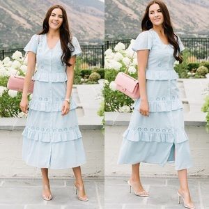 Rachel Parcell Ruffle Tier MIDI Dress